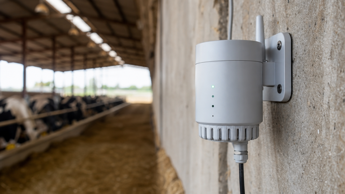 Cảm biến IoT giám sát nhiệt độ và độ ẩm trong chuồng nuôi